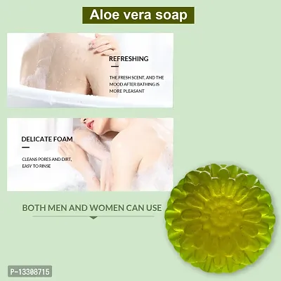 Aloe Vera Soap With Cucumber For Cooling Sensation-100 Grams Each, Pack Of 4-thumb2
