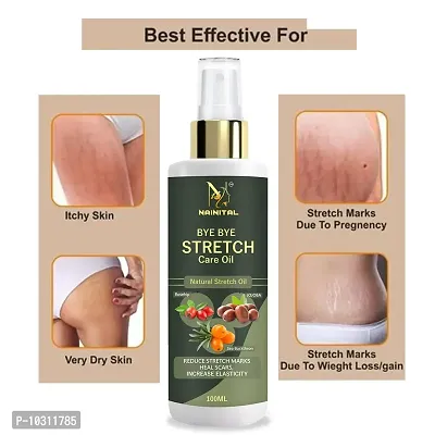 Nainital Natural Stretch Oil With Coconut, Olive And Jojoba Oils, For Scars And Stretchmarks 100 Ml-thumb0