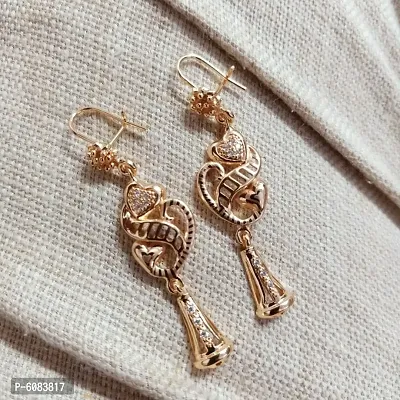 Trendy Beautiful Rose Gold Alloy Fancy Earrings