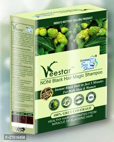 Noni Black Hair Magic Veestar Shampoo Is A Natural Dye Product Formulated With Various Herbal Essences For Hair Nutrition-thumb0