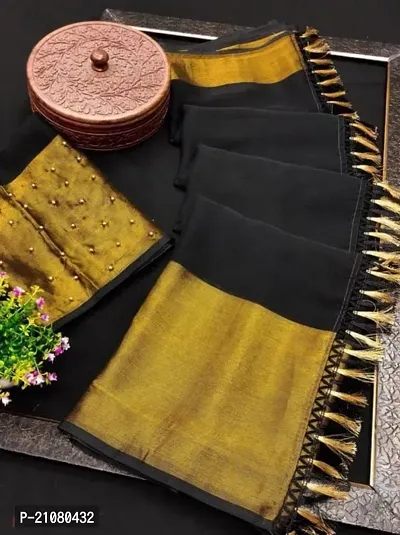 Stylish Chiffon Saree With Blouse Piece For Women