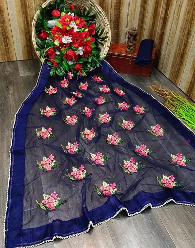 Beautiful Net Embroidered Sarees