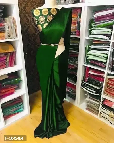 Beautiful Satin Saree with Blouse piece