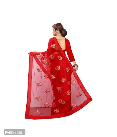Beautiful Net Saree With Blouse Piece-thumb3