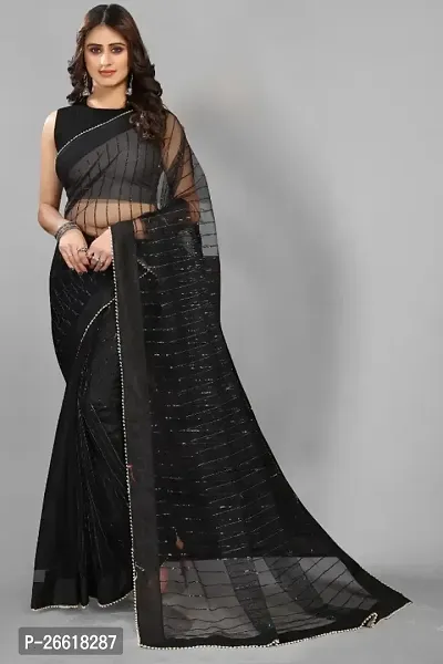 Classic Net Saree with Blouse piece