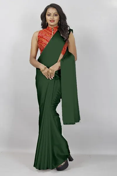 sana silk satin silk saree with Blouse sana silk