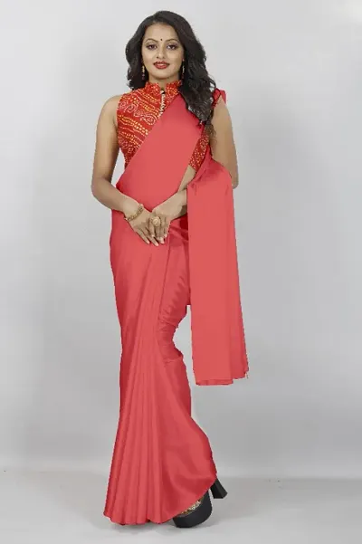 sana silk satin silk saree with Blouse sana silk