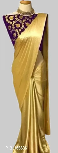 Stylish Satin Saree with Blouse piece for Women