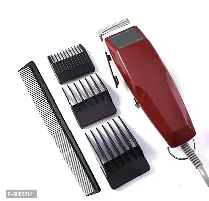 Heavy Duty Professional Hair Trimmer Self-Sharpening Blades FYC-666 Electric Hair Trimmer, Hair Clipper, Men  boys Brown-thumb0