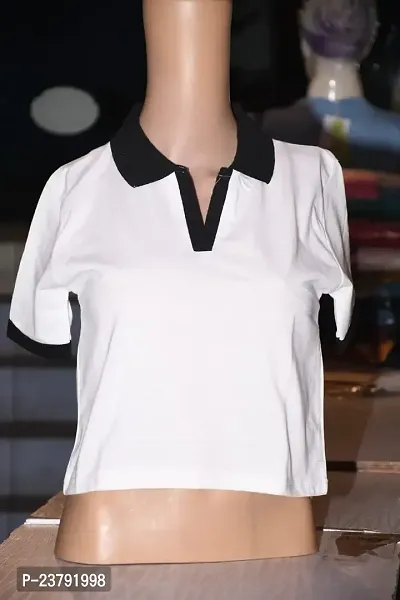Stylish Fancy Designer Cotton T-Shirts For Women-thumb0