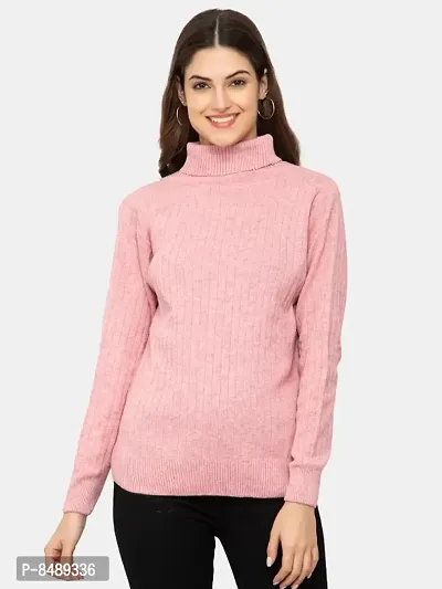 Buy Classic Acrylic Solid High Neck Sweaters for Women Online In