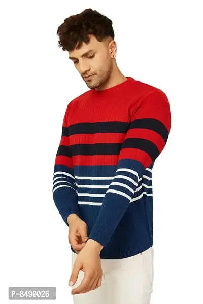 Classic Acrylic Striped Sweaters for Men-thumb3