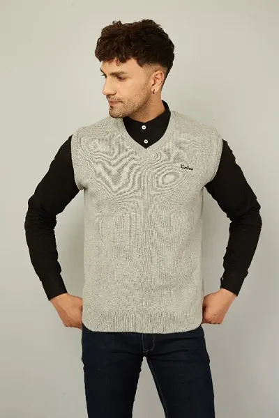 Classic Acrylic Solid Sweaters for Men