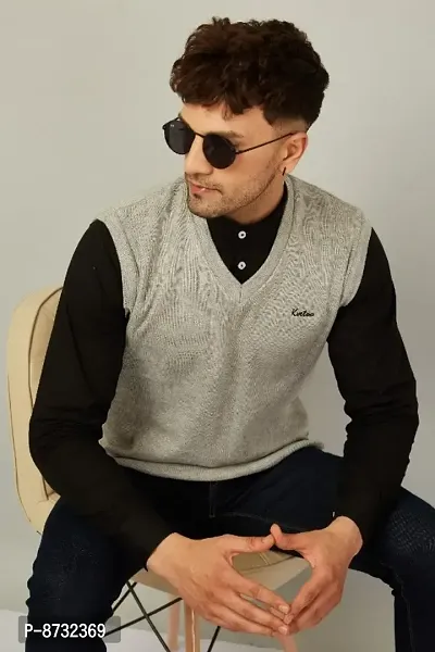 Classic Acrylic Solid Sweaters for Men-thumb3
