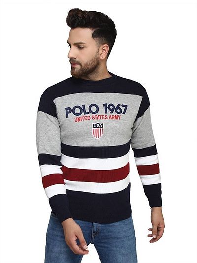Classic Acrylic Printed Sweaters for Men