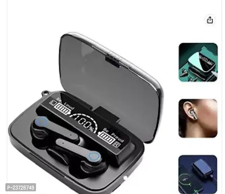 Stylish Black In-ear Bluetooth Wireless Headphones With Microphone-thumb0