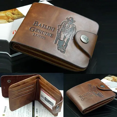 Stylish Artificial Leather Textured Card Holder Wallet For Men And Women