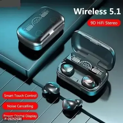 M10 Earbuds/TWS/buds 5.1 Earbuds with 280H Playtime, Bluetooth Headset  (Black, True Wireless)