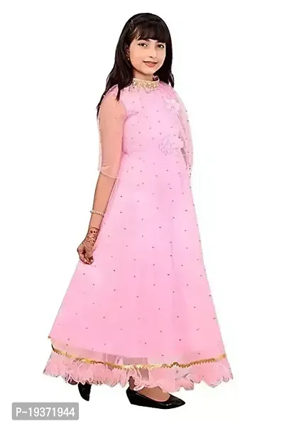 Trendy Girls Net Gown-thumb0