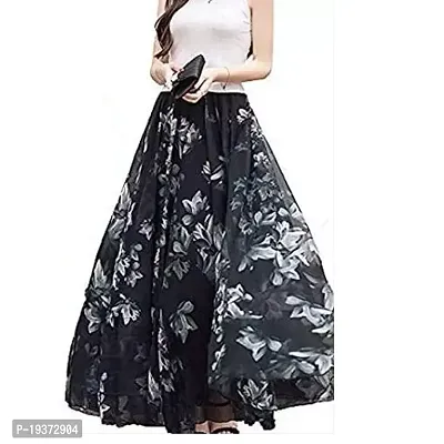 Stylish Women Net Stitched Long Skirt-thumb0
