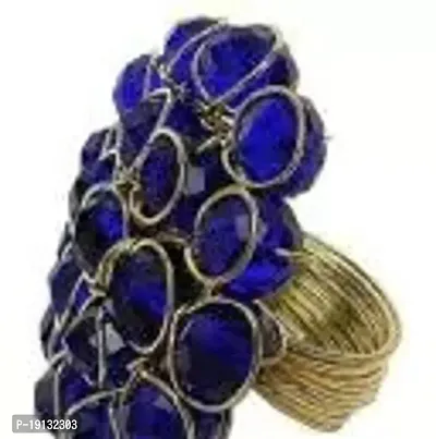 Reliable Blue Oxidised Silver Ring For Women