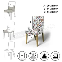 AMAZE ATTIRES Printed Soft Elastic Chair Cover Stretchy & Removable for Designer Dining Chair Cover/Seat Protector Slipcover - 1 Piece Flower Printed ATCC008-1-thumb3