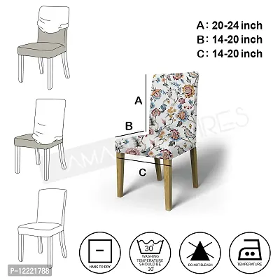 AMAZE ATTIRES Printed Soft Elastic Chair Cover Stretchy & Removable for Designer Dining Chair Cover/Seat Protector Slipcover - 1 Piece Flower Printed ATCC008-1-thumb4