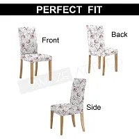 AMAZE ATTIRES Printed Soft Elastic Chair Cover Stretchy & Removable for Designer Dining Chair Cover/Seat Protector Slipcover - 1 Piece Flower Printed ATCC001-1-thumb2