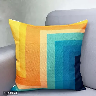 AMAZE ATTIRES | Decorative Printed Square Cushion Cover Set of 5 Throw Pillow Covers/Cases for Couch Sofa Home (16 x 16 inch or 40cm x40cm) ATCU060-thumb2