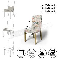 AMAZE ATTIRES Printed Soft Elastic Chair Cover Stretchy & Removable for Designer Dining Chair Cover/Seat Protector Slipcover - 1 Piece Flower Printed ATCC002-1-thumb3