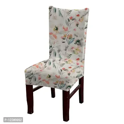 AMAZE ATTIRES Printed Soft Elastic Chair Cover Stretchy & Removable for Designer Dining Chair Cover/Seat Protector Slipcover - 1 Piece Flower Printed ATCC002-1