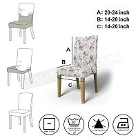 AMAZE ATTIRES Printed Soft Elastic Chair Cover Stretchy & Removable for Designer Dining Chair Cover/Seat Protector Slipcover - 1 Piece Flower Printed ATCC001-1-thumb3