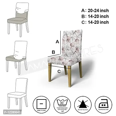 AMAZE ATTIRES Printed Soft Elastic Chair Cover Stretchy & Removable for Designer Dining Chair Cover/Seat Protector Slipcover - 1 Piece Flower Printed ATCC001-1-thumb4