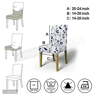 AMAZE ATTIRES Printed Soft Elastic Chair Cover Stretchy & Removable for Designer Dining Chair Cover/Seat Protector Slipcover - 1 Piece Flower Printed ATCC006-1-thumb4