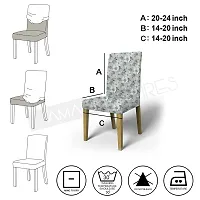 AMAZE ATTIRES Printed Soft Elastic Chair Cover Stretchy & Removable for Designer Dining Chair Cover/Seat Protector Slipcover - 1 Piece Flower Printed ATCC003-1-thumb3