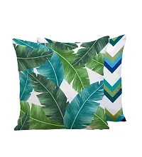 AMAZE ATTIRES | Decorative Printed Cotton Satin Square Cushion Cover Set of 2 Throw Pillow Covers/Cases for Couch Sofa Home (18 x 18 inch or 45cm x45cm) ATCU143-thumb1