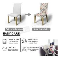 AMAZE ATTIRES Printed Soft Elastic Chair Cover Stretchy & Removable for Designer Dining Chair Cover/Seat Protector Slipcover - 1 Piece Flower Printed ATCC002-1-thumb4