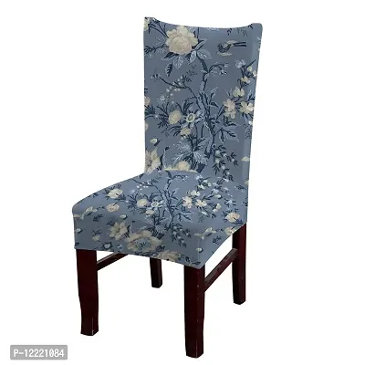 AMAZE ATTIRES Printed Soft Elastic Chair Cover Stretchy & Removable for Designer Dining Chair Cover/Seat Protector Slipcover - 1 Piece Flower Printed ATCC004-1