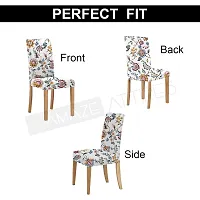 AMAZE ATTIRES Printed Soft Elastic Chair Cover Stretchy & Removable for Designer Dining Chair Cover/Seat Protector Slipcover - 1 Piece Flower Printed ATCC008-1-thumb2