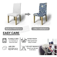 AMAZE ATTIRES Printed Soft Elastic Chair Cover Stretchy & Removable for Designer Dining Chair Cover/Seat Protector Slipcover - 1 Piece Flower Printed ATCC004-1-thumb4