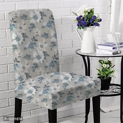 AMAZE ATTIRES Printed Soft Elastic Chair Cover Stretchy & Removable for Designer Dining Chair Cover/Seat Protector Slipcover - 1 Piece Flower Printed ATCC003-1-thumb2