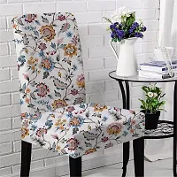 AMAZE ATTIRES Printed Soft Elastic Chair Cover Stretchy & Removable for Designer Dining Chair Cover/Seat Protector Slipcover - 1 Piece Flower Printed ATCC008-1-thumb1