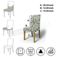 AMAZE ATTIRES Printed Soft Elastic Chair Cover Stretchy & Removable for Designer Dining Chair Cover/Seat Protector Slipcover - 1 Piece Flower Printed ATCC007-1-thumb3