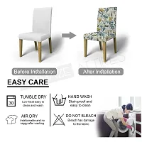 AMAZE ATTIRES Printed Soft Elastic Chair Cover Stretchy & Removable for Designer Dining Chair Cover/Seat Protector Slipcover - 1 Piece Flower Printed ATCC007-1-thumb4