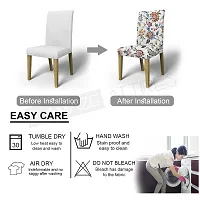 AMAZE ATTIRES Printed Soft Elastic Chair Cover Stretchy & Removable for Designer Dining Chair Cover/Seat Protector Slipcover - 1 Piece Flower Printed ATCC008-1-thumb4