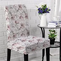 AMAZE ATTIRES Printed Soft Elastic Chair Cover Stretchy & Removable for Designer Dining Chair Cover/Seat Protector Slipcover - 1 Piece Flower Printed ATCC001-1-thumb1