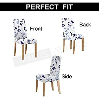 AMAZE ATTIRES Printed Soft Elastic Chair Cover Stretchy & Removable for Designer Dining Chair Cover/Seat Protector Slipcover - 1 Piece Flower Printed ATCC006-1-thumb2