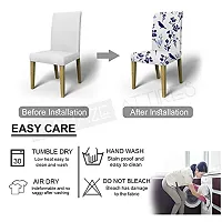 AMAZE ATTIRES Printed Soft Elastic Chair Cover Stretchy & Removable for Designer Dining Chair Cover/Seat Protector Slipcover - 1 Piece Flower Printed ATCC006-1-thumb4