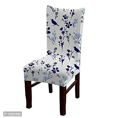 AMAZE ATTIRES Printed Soft Elastic Chair Cover Stretchy & Removable for Designer Dining Chair Cover/Seat Protector Slipcover - 1 Piece Flower Printed ATCC006-1