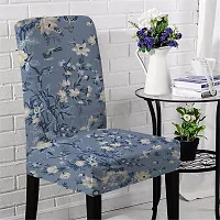 AMAZE ATTIRES Printed Soft Elastic Chair Cover Stretchy & Removable for Designer Dining Chair Cover/Seat Protector Slipcover - 1 Piece Flower Printed ATCC004-1-thumb1